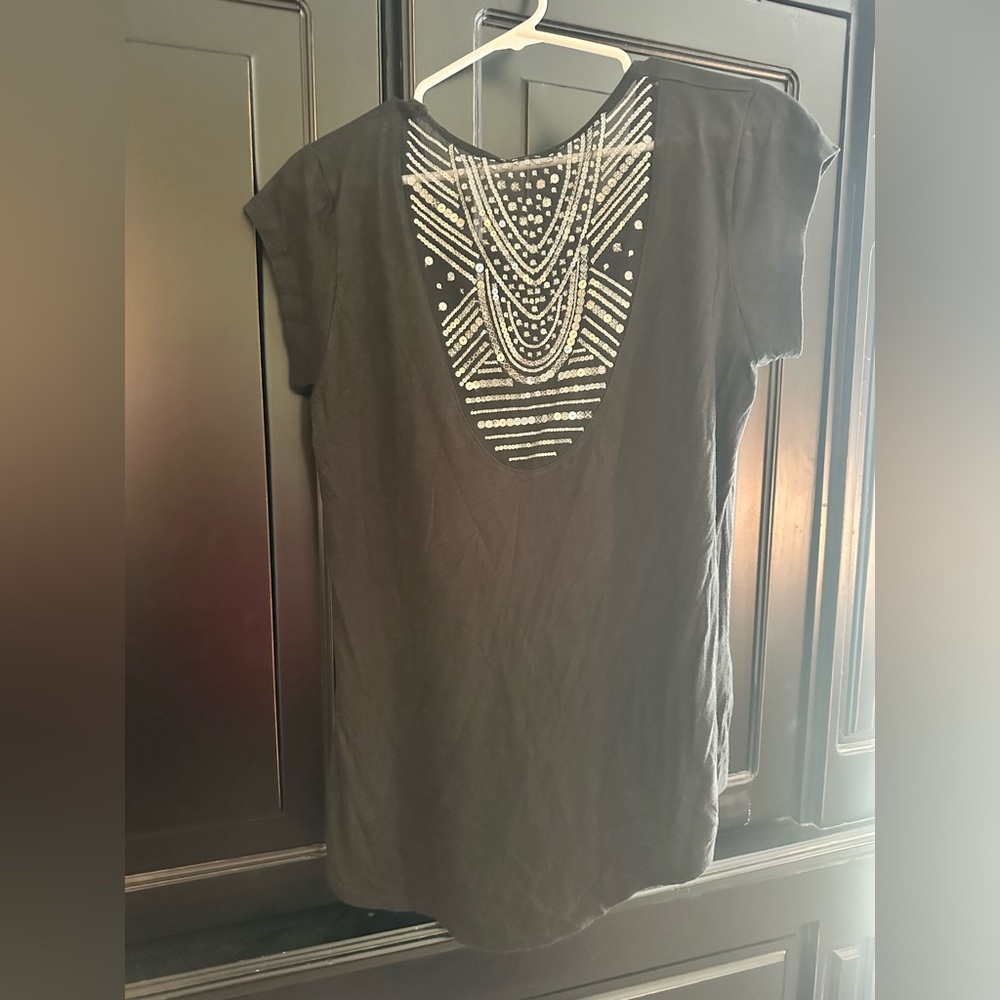 Black Embellished Women's Top